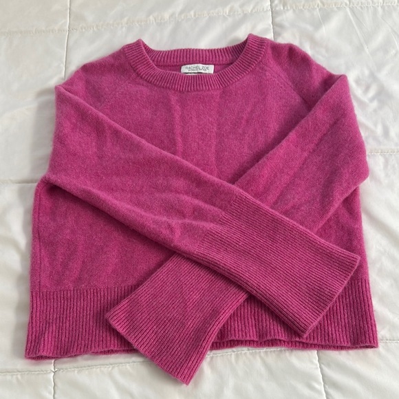 Rachel Zoe Women's 100% 2-ply Cashmere Hot Pink Sweater - Picture 3 of 5